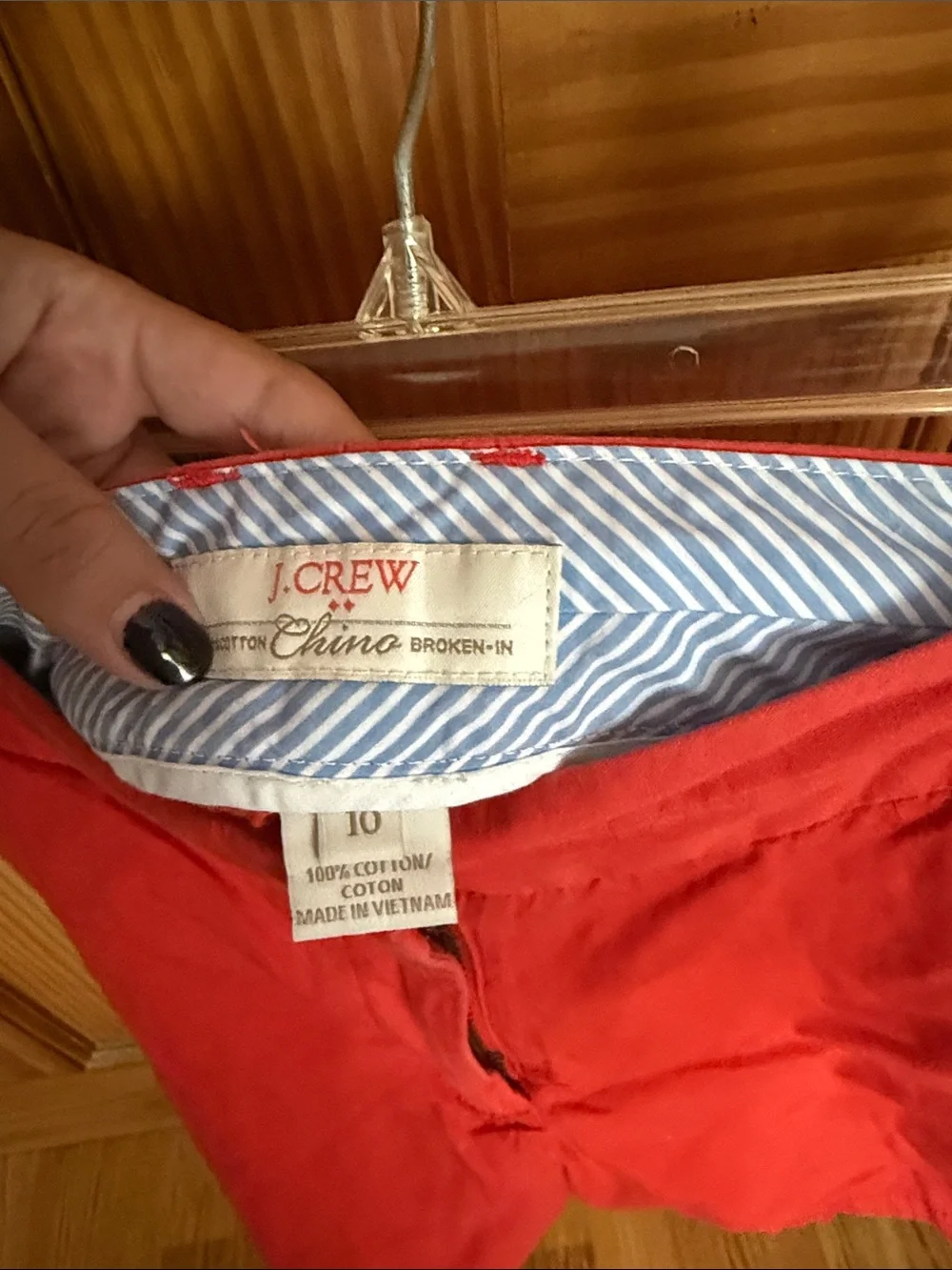 J. Crew Bright Red Cotton Bermuda Shorts
